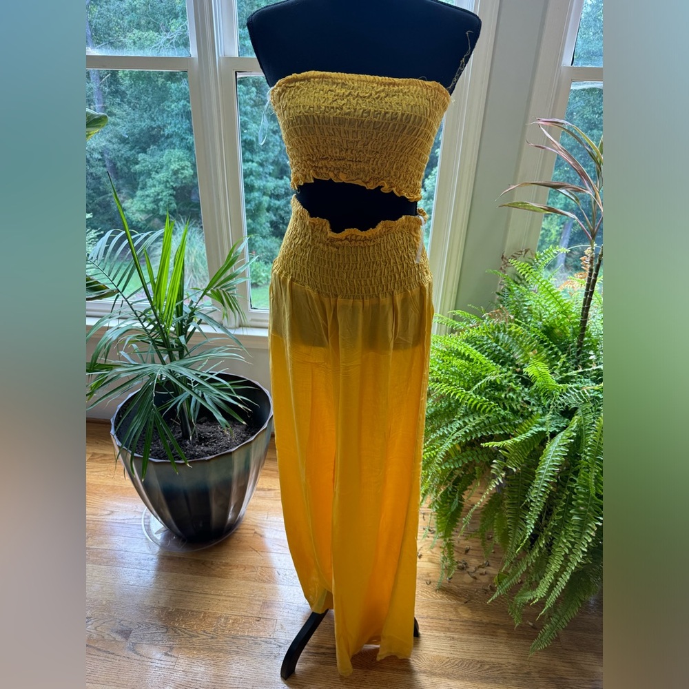 Yellow 2-piece Tube Top Set
